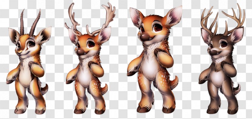 Reindeer Antelope White-tailed Deer Water - Horse Transparent PNG