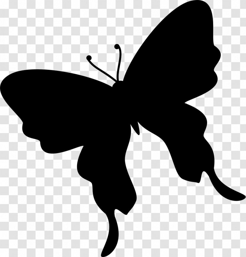 Butterfly Insect Silhouette Moth - Monochrome Photography Transparent PNG