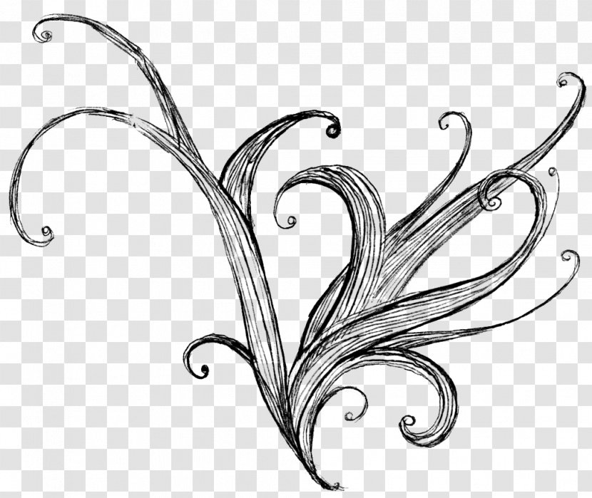 /m/02csf Drawing 0 Pattern - Butterfly - Black Swirls Transparent PNG