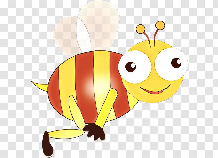 Clip Art Honeybee Cartoon Yellow Insect - Bee - Pollinator Transparent PNG