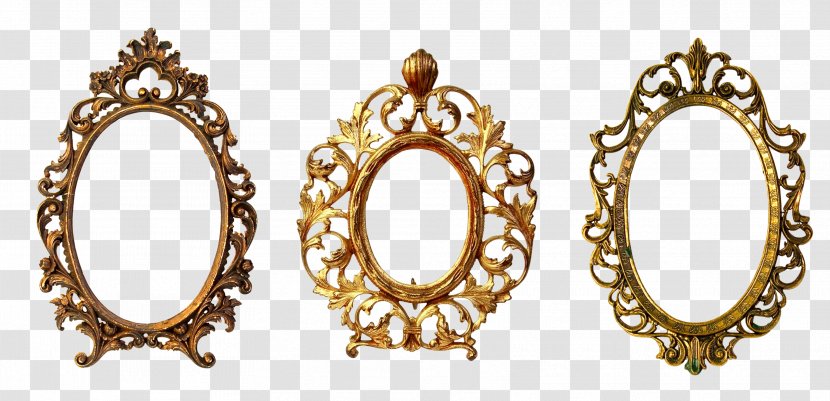 Picture Frames Gold Oval Ornament Decorative Arts - Frame Transparent PNG