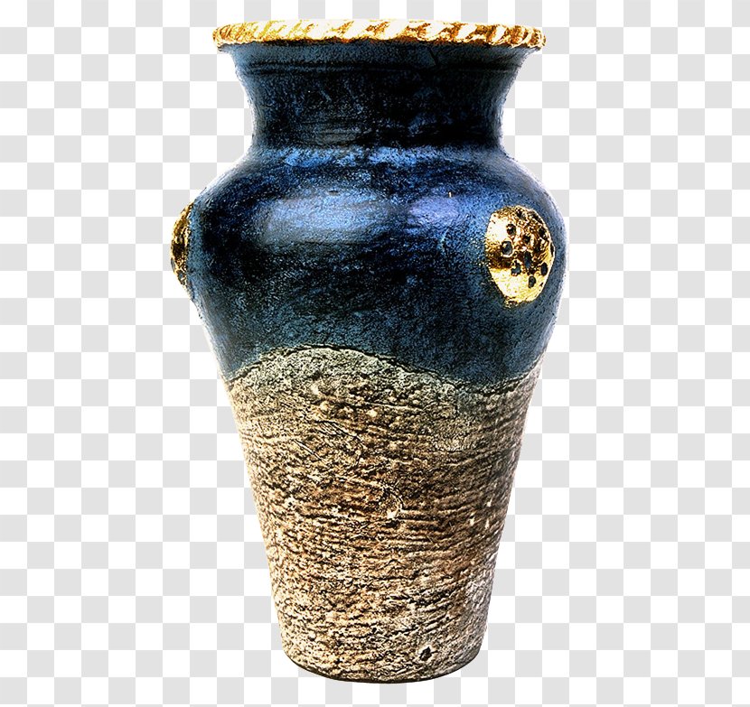 Vase Ceramic Pottery Cobalt Blue Urn Transparent PNG