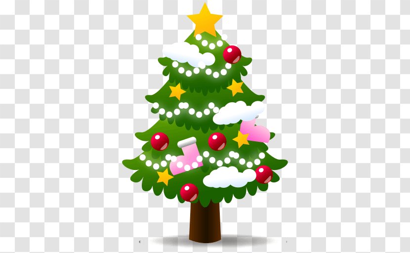 Santa Claus Christmas Tree Emoji New Year - Tanabata Border Transparent PNG