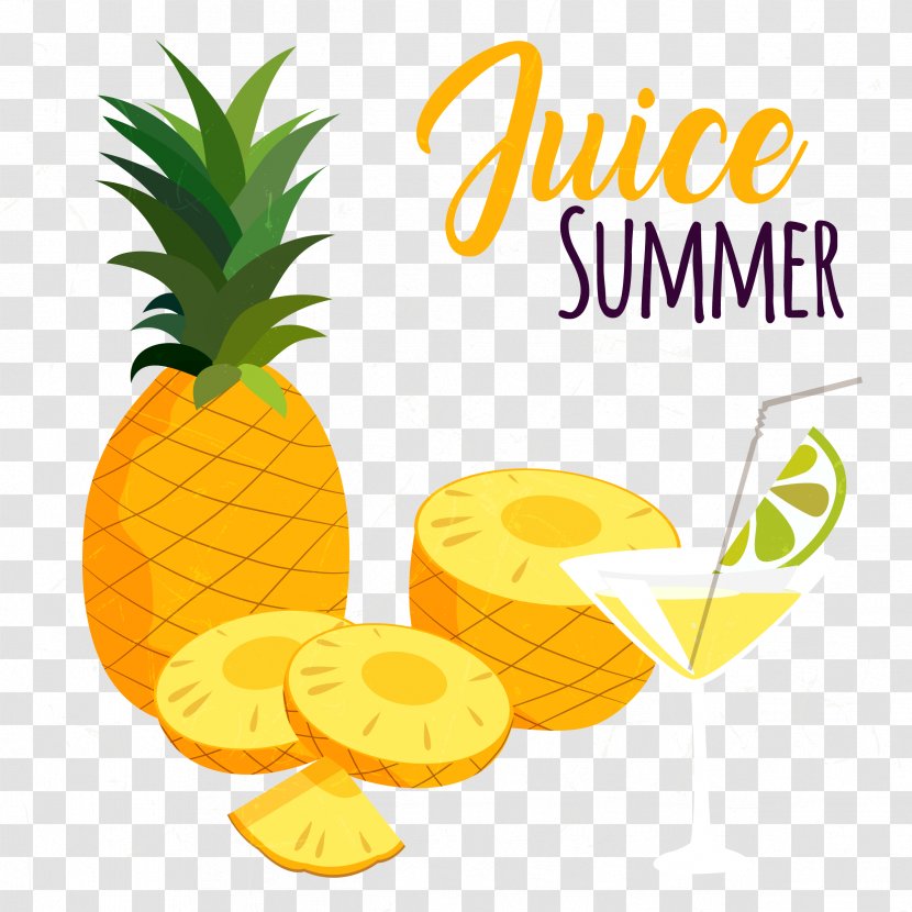 Pineapple Juice Cocktail Fruit - Yellow - Food Transparent PNG