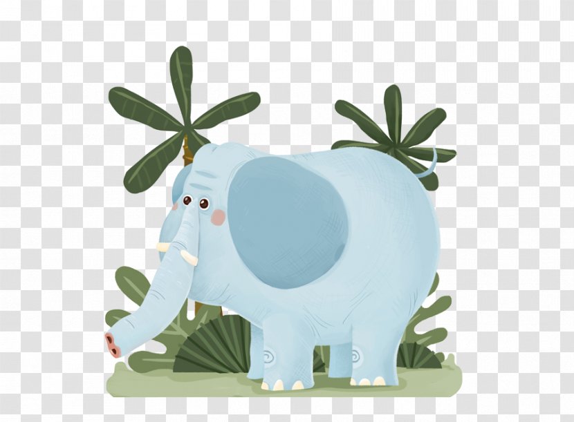 Drawing Cartoon - Elephant - Creative Hand-painted Picture Transparent PNG