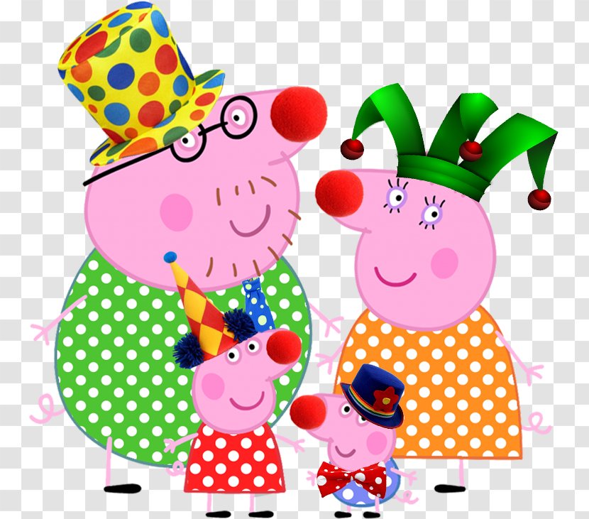 Daddy Pig Circus Clown Mummy - PEPPA PIG Transparent PNG