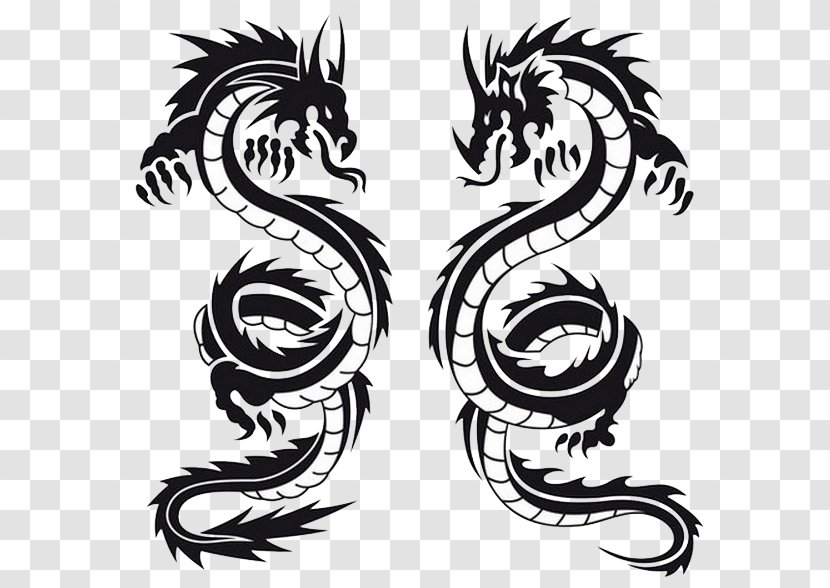 Dragon Tattoo Clip Art - Ornament - Tattoos Picture Transparent PNG