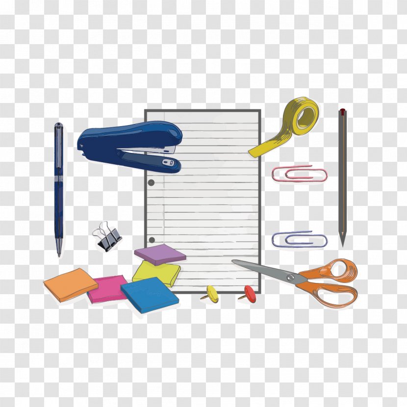 Paper Stationery Office Supplies - Stapler - Creative Work Elements Transparent PNG