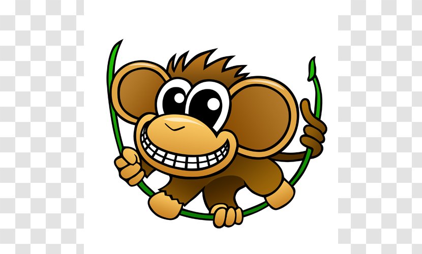 Chimpanzee Baby Chimp Cartoon Clip Art - Royaltyfree - Pictures Transparent PNG