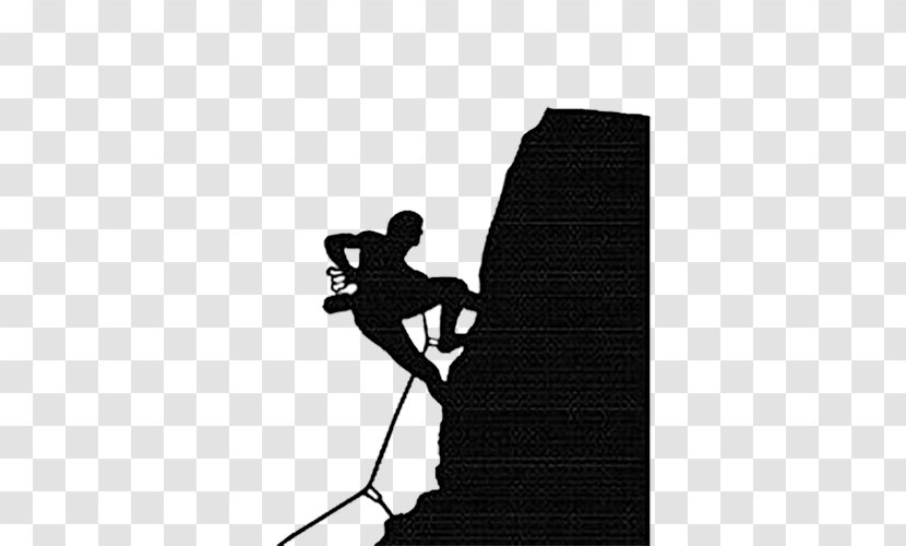 Rock Climbing Sport Illustration - Monochrome Photography - Black Simple Illustrator Transparent PNG