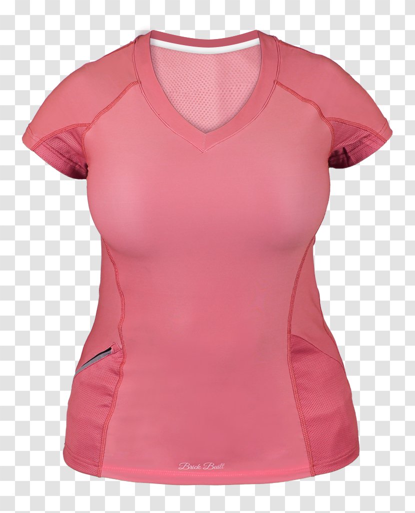 T-shirt Shoulder Sleeve Pink M - Active Shirt - 5 T Shirts Transparent PNG