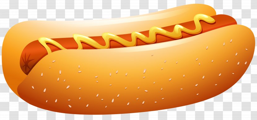 Hot Dog Sausage Hamburger Fast Food - Orange - Transparent Clip Art Image Transparent PNG