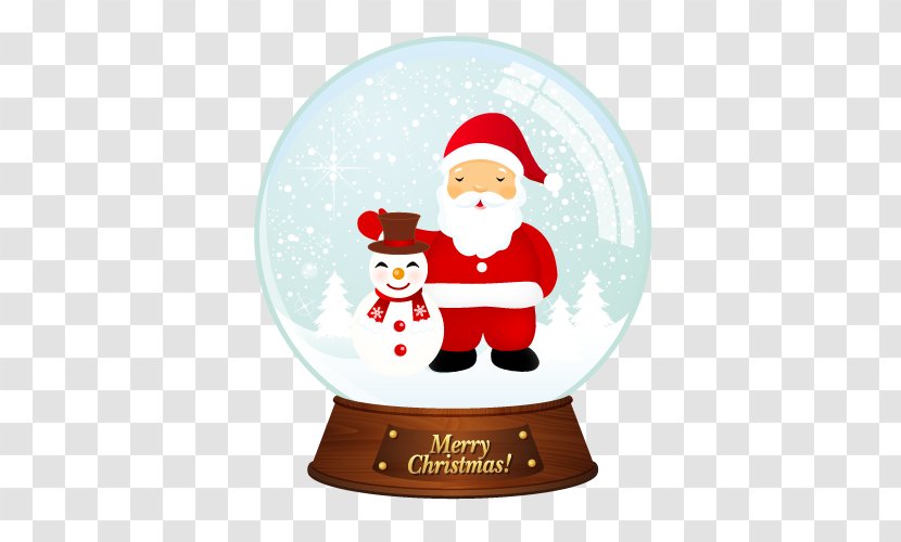 Santa Claus Christmas Ornament Snowball - Vector Transparent PNG