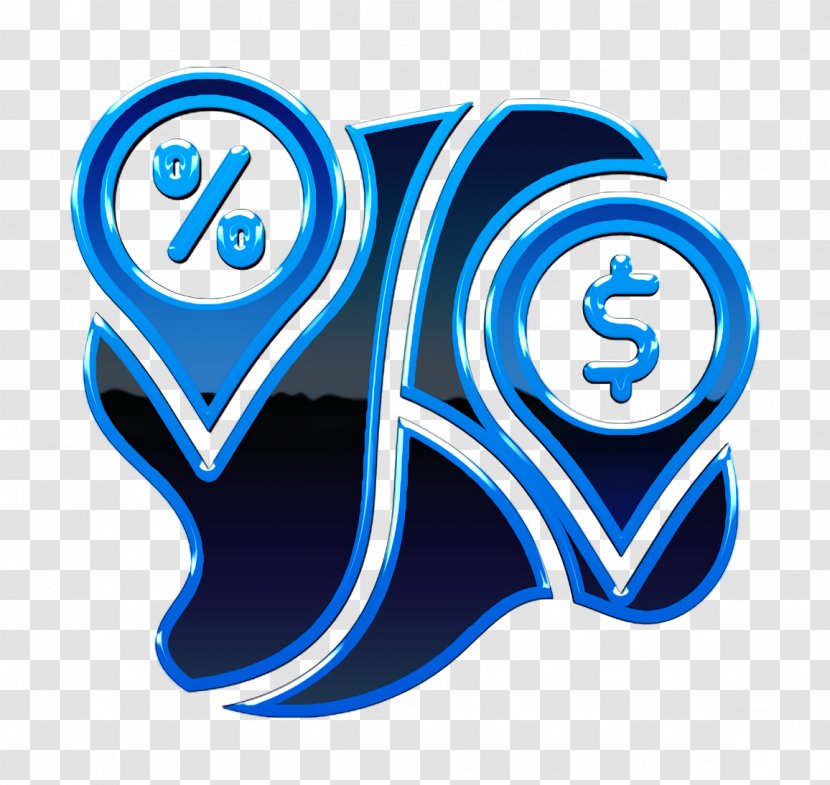 Buy Icon Discount Location - Electric Blue - Symbol Transparent PNG