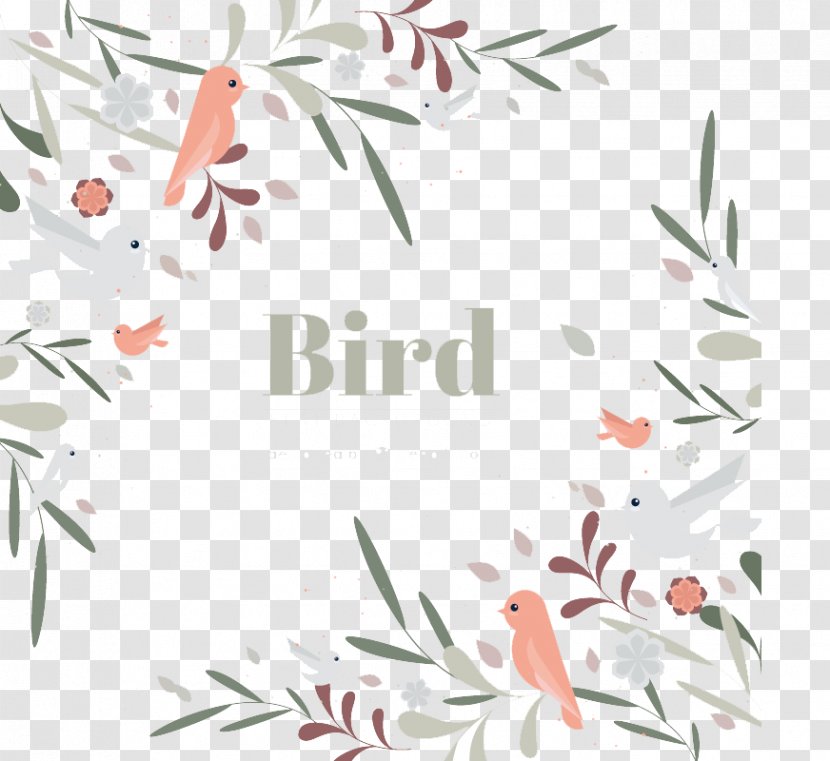 Bird Goose Euclidean Vector - Point - Vintage Style Hand-painted Lovely Birds Background Transparent PNG