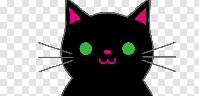 Black Cat Kitten Cartoon Clip Art - Vertebrate - Cute Pictures Transparent PNG