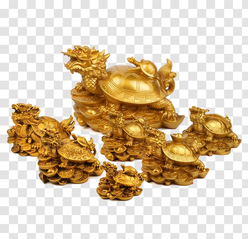 Gold Treasure - Leading Turtle Decoration Transparent PNG