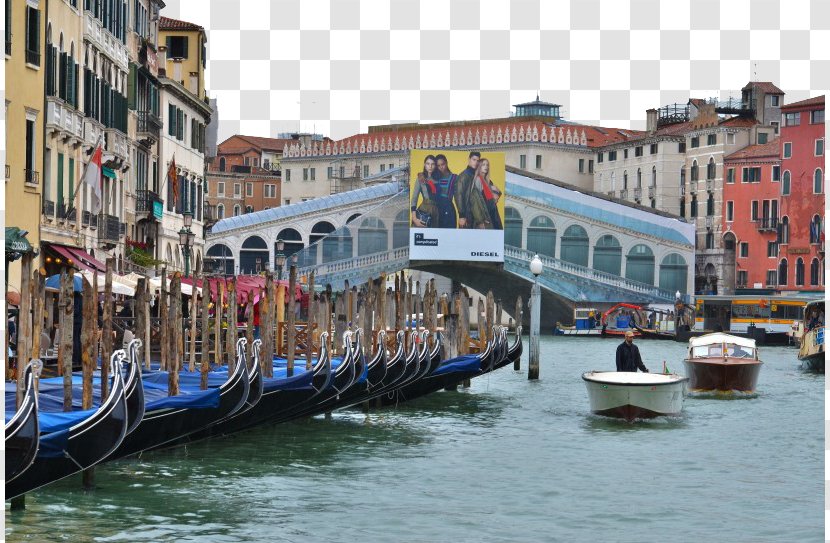 Rialto Bridge Ferrara Gondola Landscape - Venice, Italy Twelve Transparent PNG