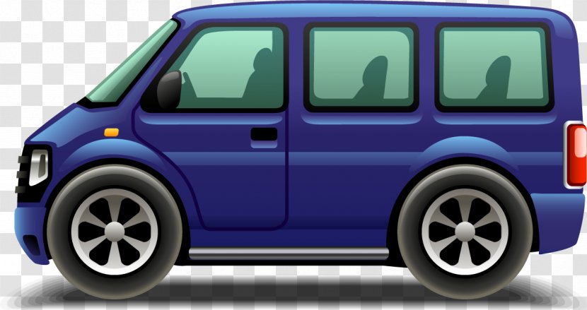 Blue Three Rows Of Van Windows - Motor Vehicle - Automotive Tire Transparent PNG
