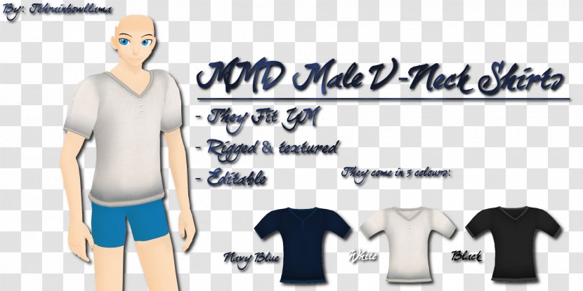T-shirt Neckline Clothing Sleeve - Cartoon - Mmd T Shirt Transparent PNG