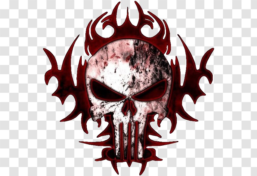 Punisher Art Human Skull Symbolism Decal - Demon Transparent PNG