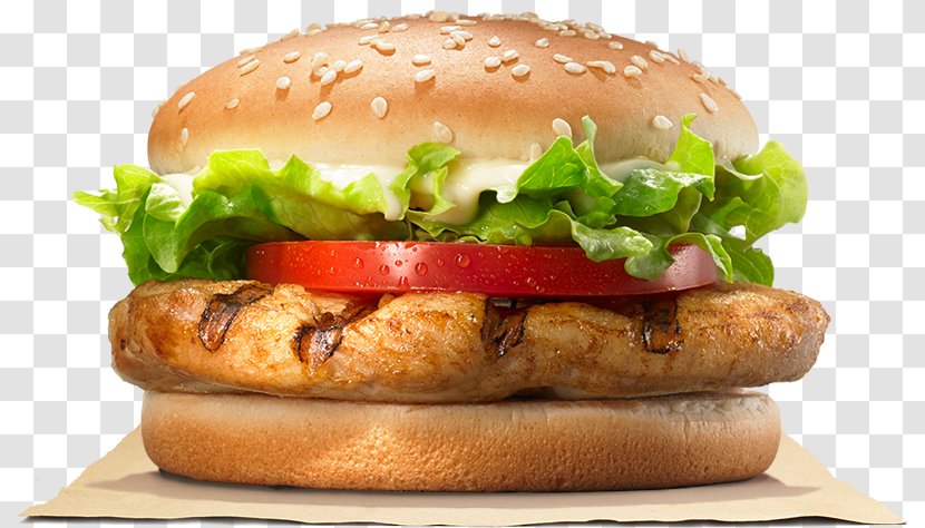 Burger King Grilled Chicken Sandwiches Hamburger Cheeseburger TenderCrisp - Tendercrisp Transparent PNG