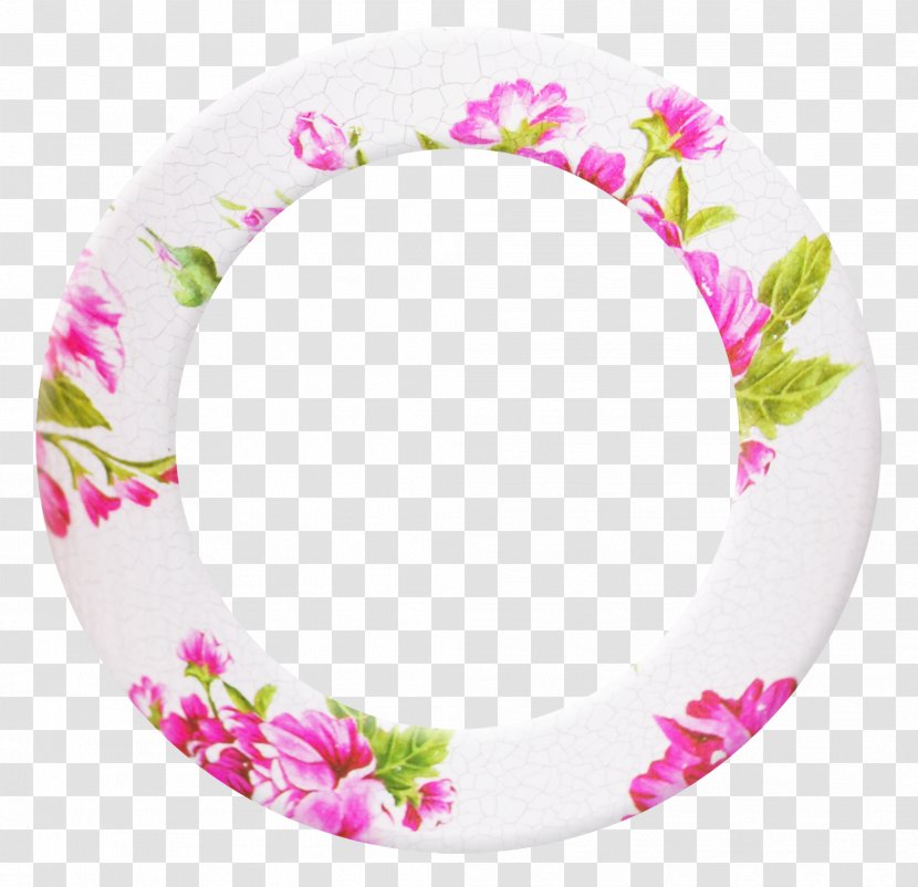Circles Free Clip Art - Pink - Roses Round Frame Border Transparent PNG