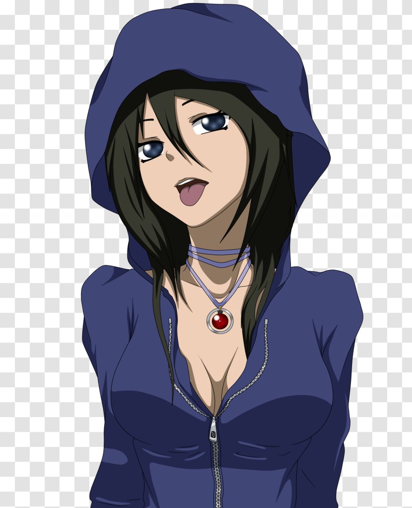 Hoodie Black Hair Hat Brown Blue - Flower Transparent PNG