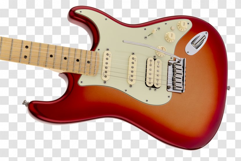 Fender Stratocaster Musical Instruments Corporation Electric Guitar Sunburst American Deluxe Series - Standard Hss Transparent PNG