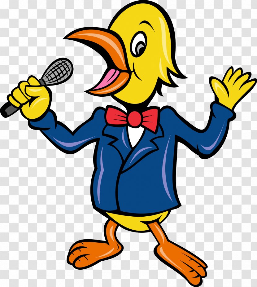 Microphone Singing Cartoon Illustration - Ducks Transparent PNG