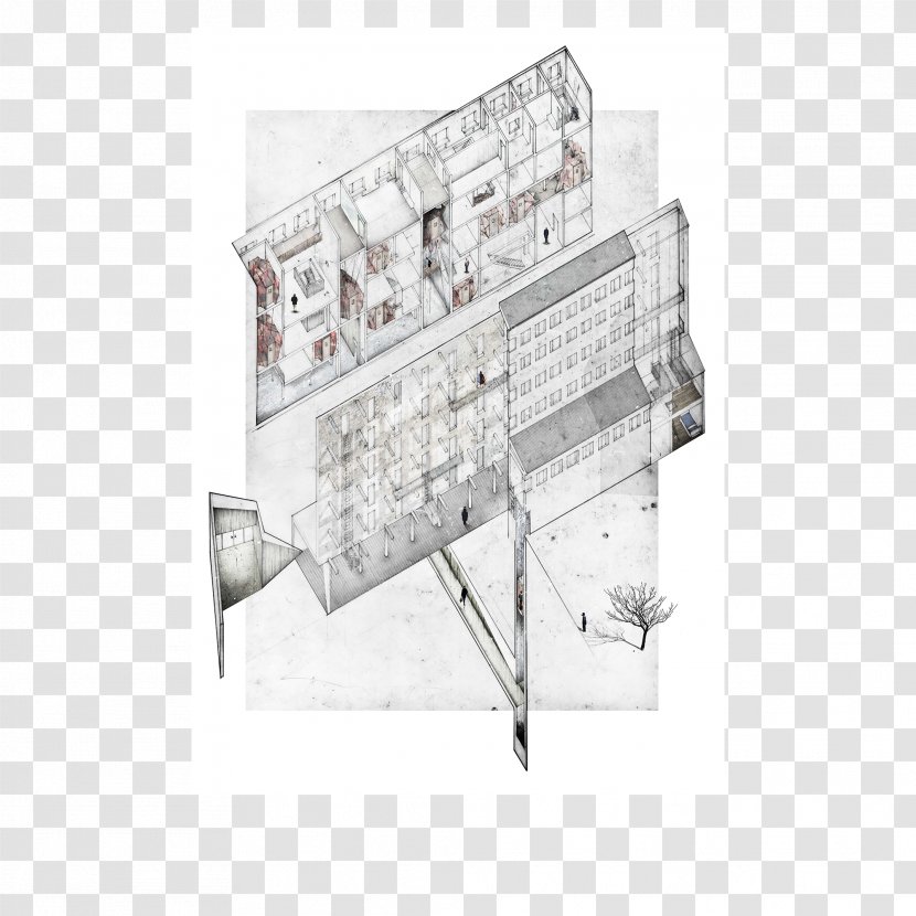 Architectural Drawing Architecture Axonometric Projection Plan - Design Transparent PNG