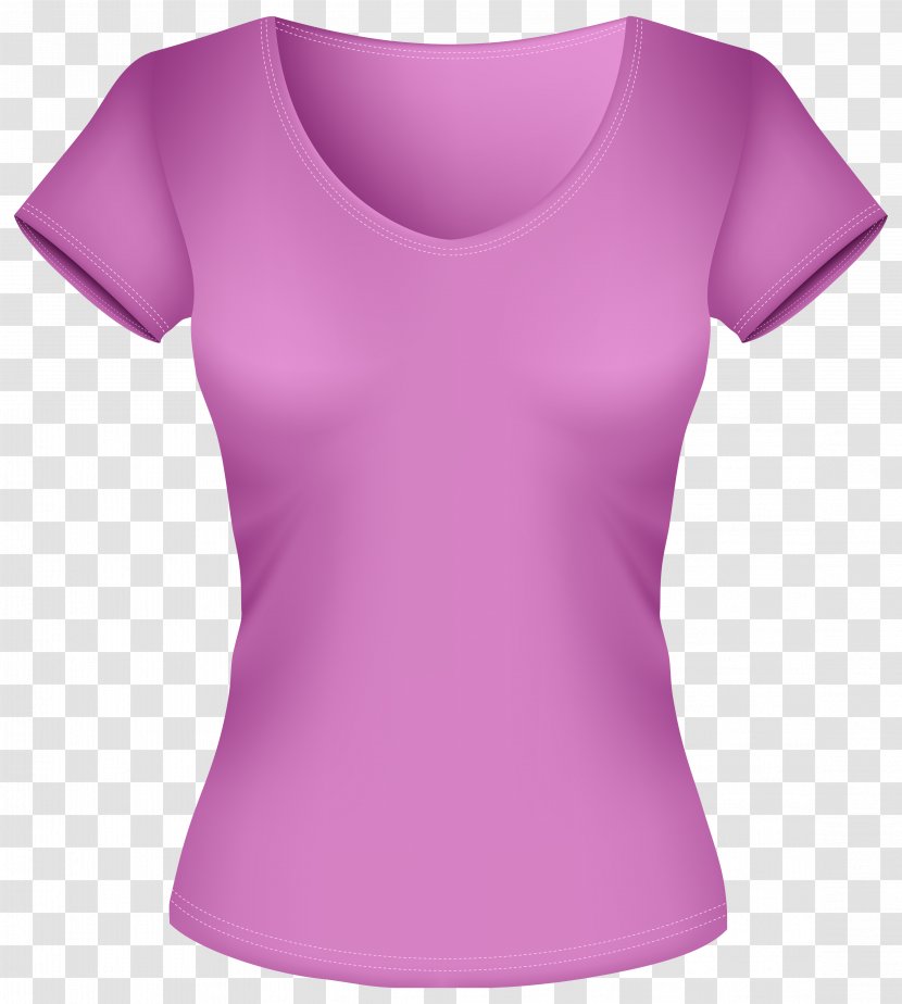 T-shirt Top Blouse Clip Art - Clothing - Pink Baseball Cliparts Transparent PNG