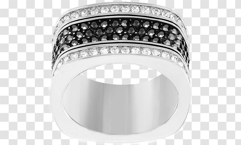 Earring Swarovski AG Jewellery - Diamond - Jewelry Black Ring Transparent PNG