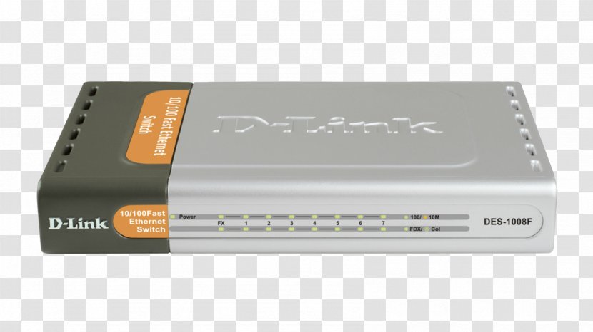 Network Switch Fast Ethernet D-Link Hub - Electronics Accessory - Clever Transparent PNG