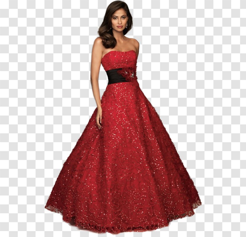 Ball Gown Party Dress Prom - Satin Transparent PNG