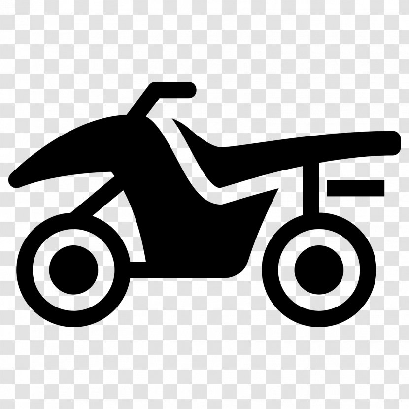 Motorcycle All-terrain Vehicle Bicycle - Black And White - Euclidean Vector Transparent PNG