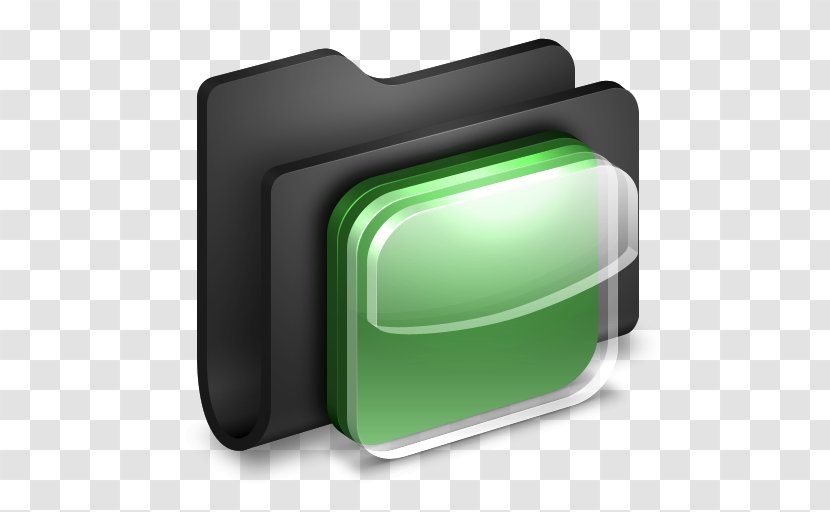 Angle Green Font - Thumbnail - IOS Icons Black Folder Transparent PNG
