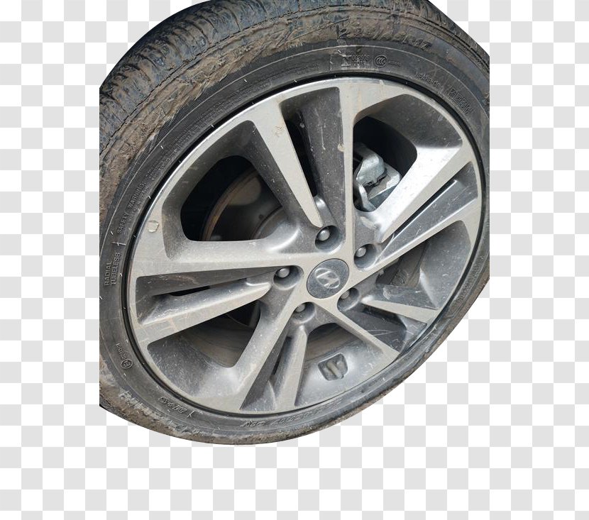 Alloy Wheel Car Flat Tire - Damaged Tires Transparent PNG