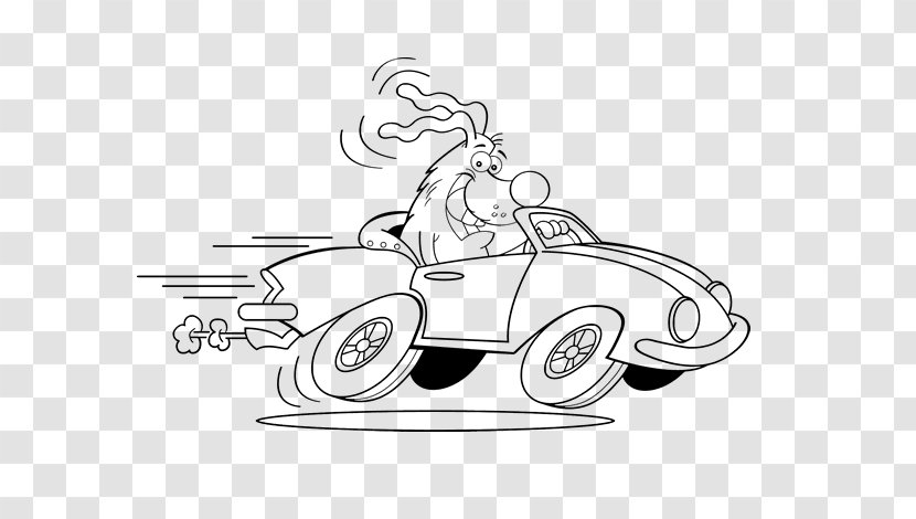 Sports Car Dog - Driving Transparent PNG