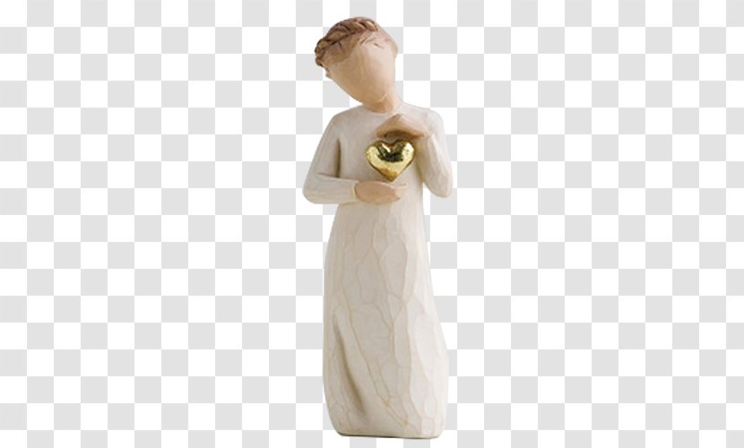 Willow Tree Gold Figurine Sculpture Transparent PNG