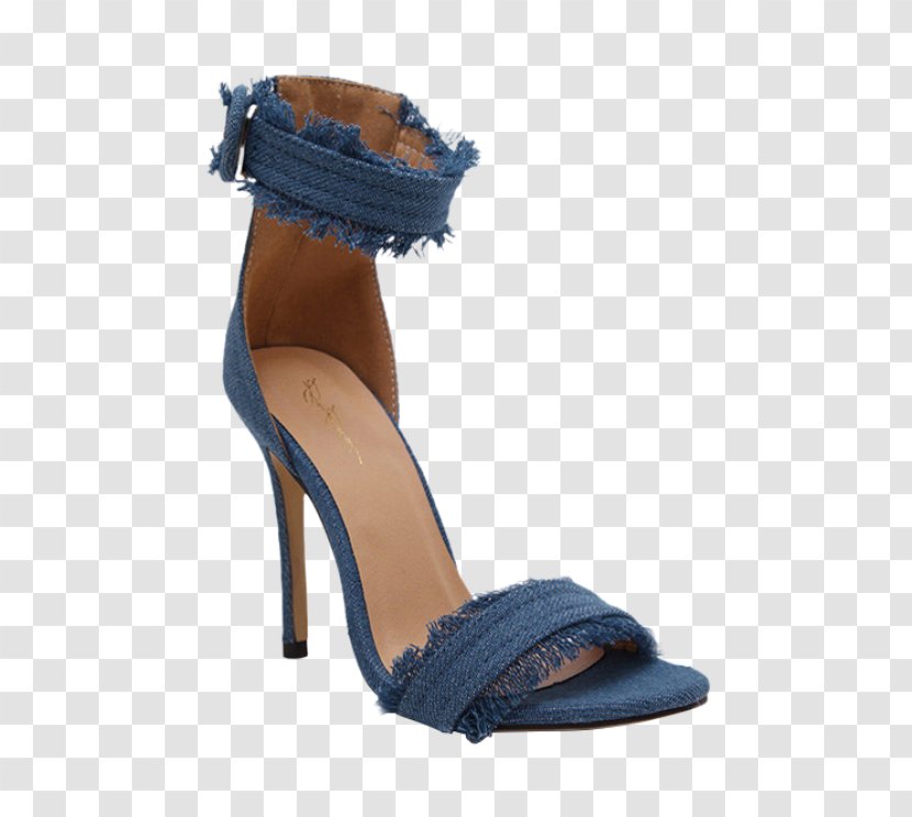 Sandal Denim High-heeled Shoe Pants - High Heeled Footwear Transparent PNG