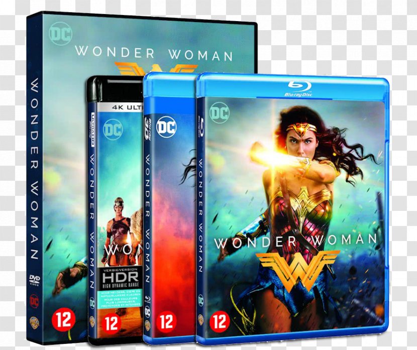 Blu-ray Disc Wonder Woman Film DVD Digital Copy - Electronic Device - Gal Gadot Transparent PNG