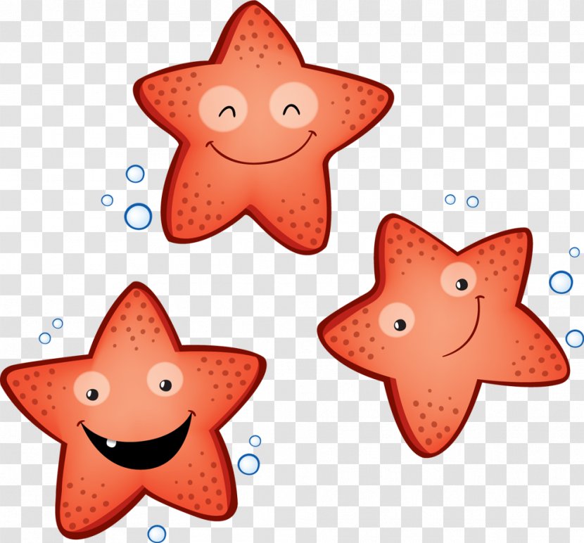 Starfish Drawing Child Sticker - Orange Transparent PNG