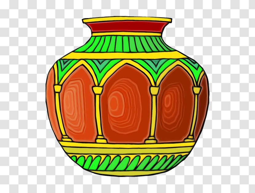 Watercolor Drawing - Urn Interior Design Transparent PNG