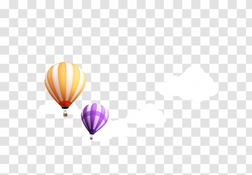 Hot Air Balloon Aviation Wallpaper - Heart - Vector Color Cloud Transparent PNG