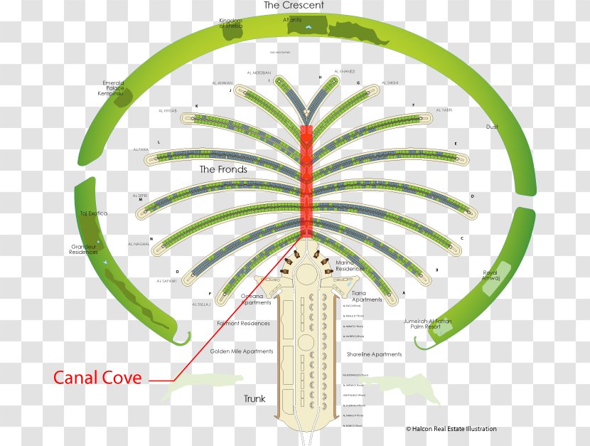 Palm Jumeirah Monorail Map Lake Towers - Dubai Transparent PNG