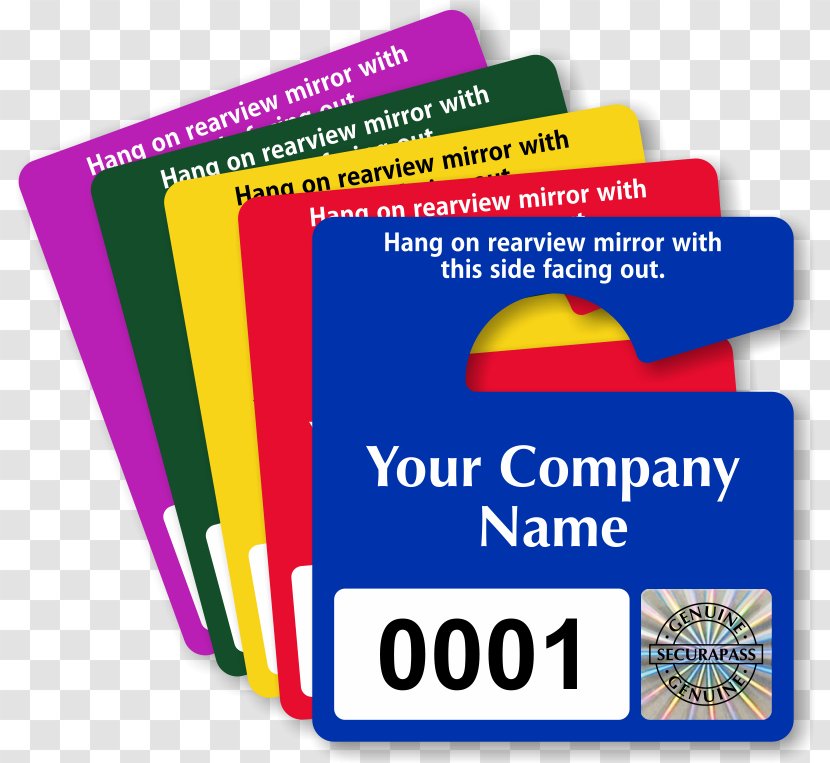 Plastic Sticker Label Parking Decal - Vehicle - Permit To Work Template Transparent PNG