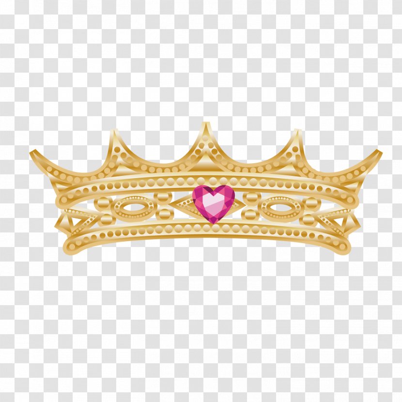 Diamond Crown - Woman - Gold Transparent PNG