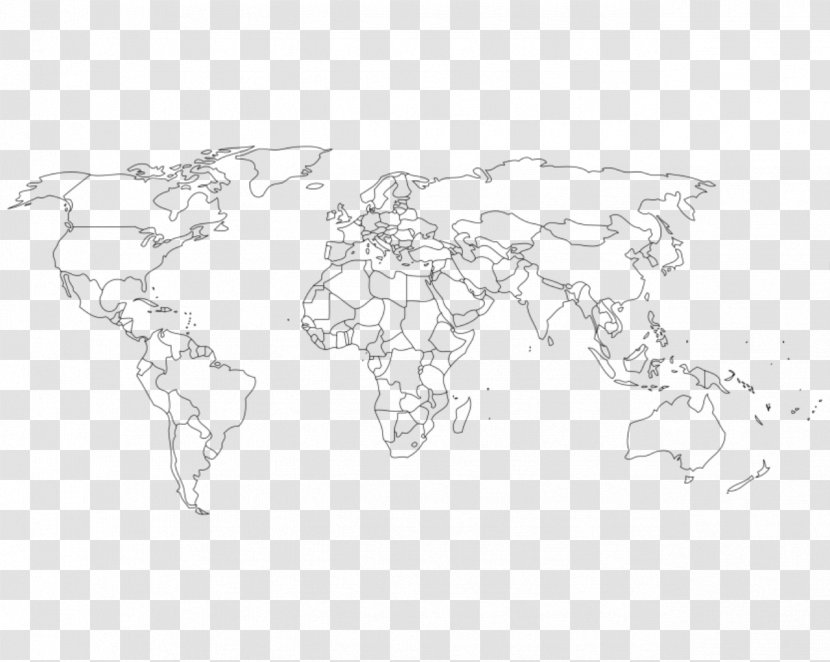 World Map Globe Blank - Heart Transparent PNG