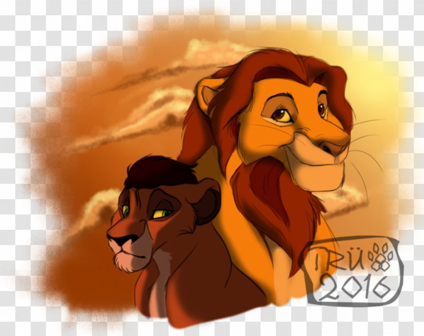 Lion Tiger Illustration Cartoon Desktop Wallpaper Transparent PNG